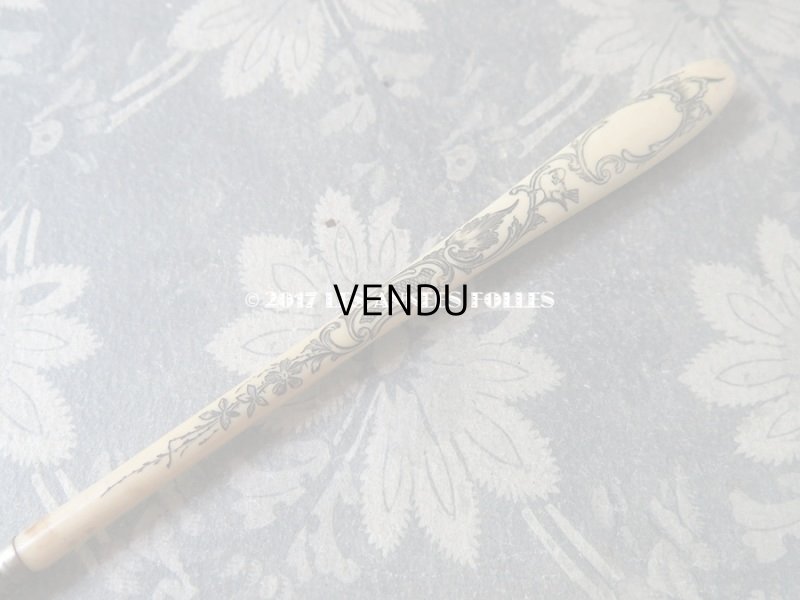 画像3: 1900年代 アンティーク ペン軸 ロカイユ装飾