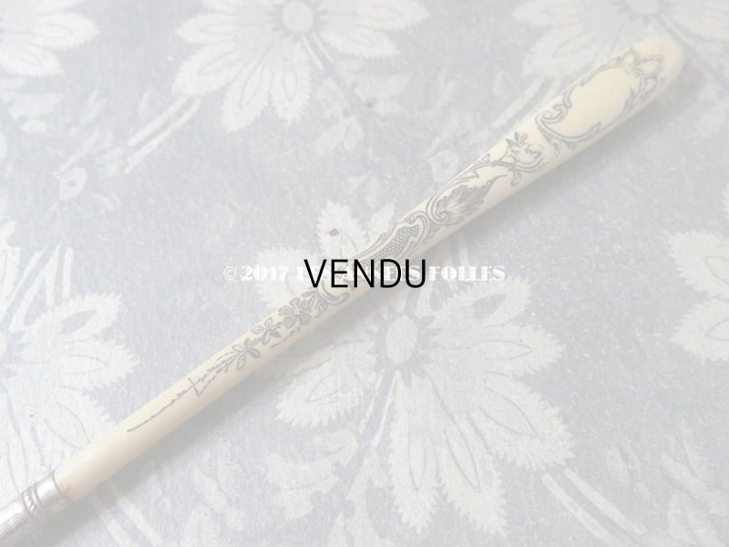画像4: 1900年代 アンティーク ペン軸 ロカイユ装飾