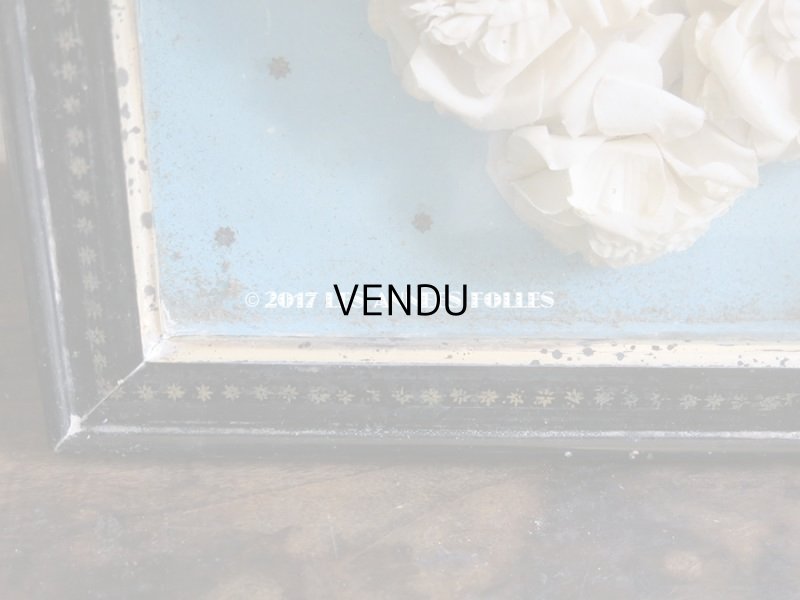 画像6: 19世紀 アンティーク ガラスのフレーム入り コミュニオンの薔薇のヘッドリース