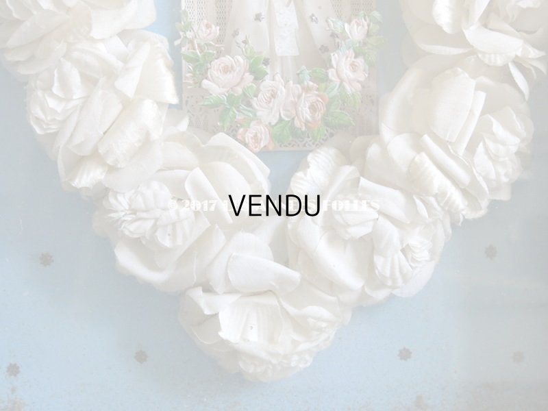 画像5: 19世紀 アンティーク ガラスのフレーム入り コミュニオンの薔薇のヘッドリース