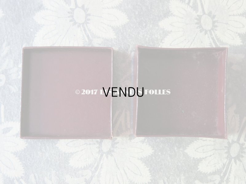 画像6: アンティーク ジュエリーボックス ボルドー色