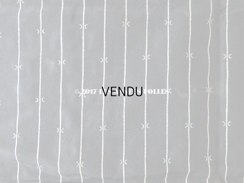 画像8: 19世紀 アンティーク シルク製 ファブリック モノトーン 墨黒 110×50cm