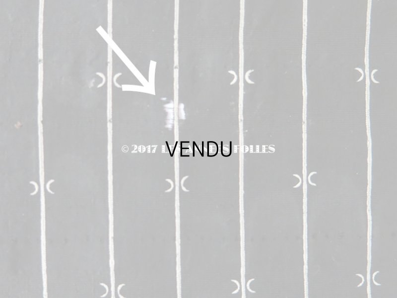 画像6: 19世紀 アンティーク シルク製 ファブリック モノトーン 墨黒 110×50cm