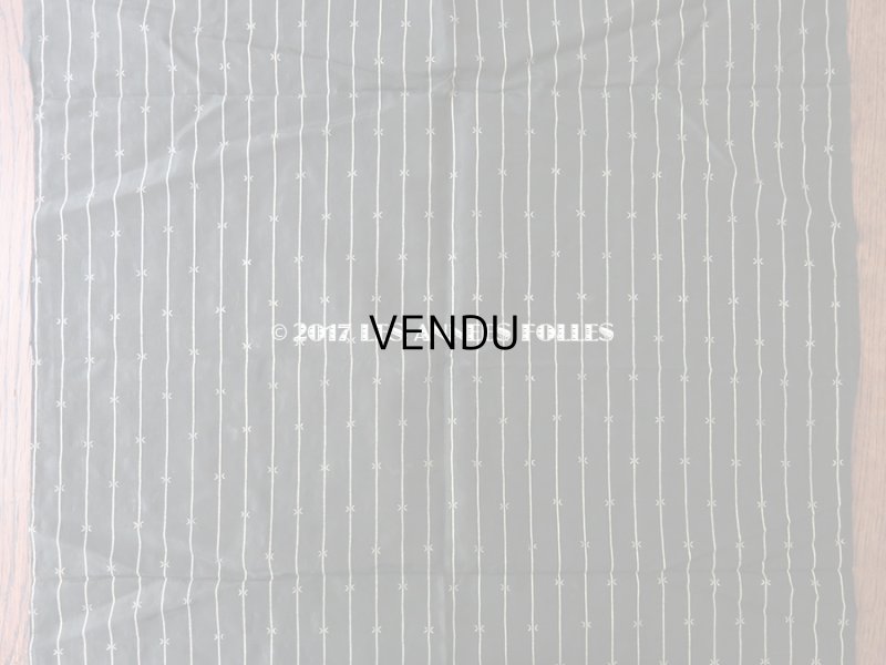 画像4: 19世紀 アンティーク シルク製 ファブリック モノトーン 墨黒 110×50cm