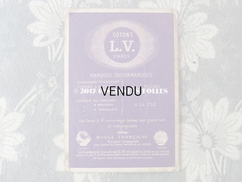 画像3: アンティーク クロスステッチの図案帳 CHOIX DE DESSINS COTONS L.V. OUVRAGES DE DAMES SERIE F N 202