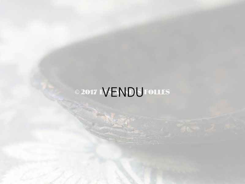 画像6: 19世紀 アンティーク ナポレオン3世 パピエマシェ トレイ ペンケース  花模様