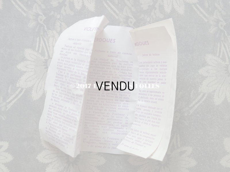 画像9: アンティーク 菫の小さなパフュームボックス&ボトル ESSENCE VIOLETTE DE TOULOUSE - BERDOUES FRANCE -