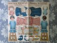画像1: 1910年代 アンティーク クロモシート 着せ替え人形セット FARINE LACTEE NESTLE POUPEES NESTLE - NESTLE - (1)