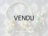 1900年代 箱付き アンティーク ワックスフラワーのヘッドリース & ブローチ ウェディング 結婚式 ティアラ オレンジブロッサム