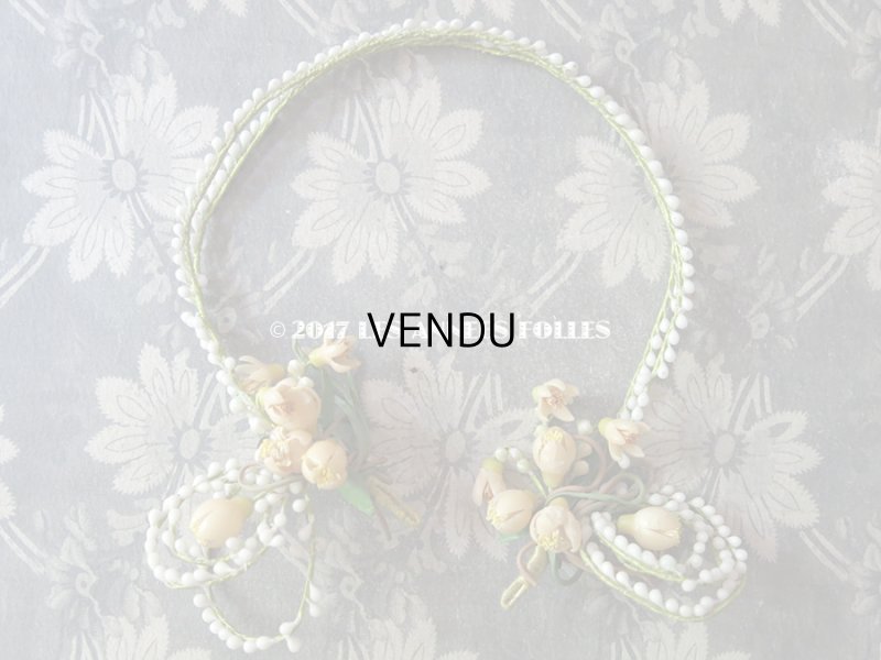 画像4: 1900年代 箱付き アンティーク ワックスフラワーのヘッドリース & ブローチ ウェディング 結婚式 ティアラ オレンジブロッサム