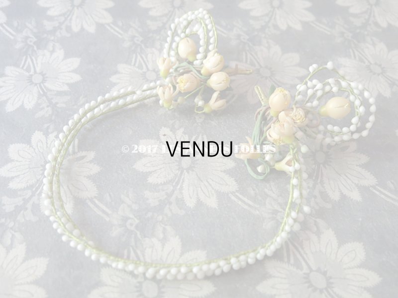 画像3: 1900年代 箱付き アンティーク ワックスフラワーのヘッドリース & ブローチ ウェディング 結婚式 ティアラ オレンジブロッサム