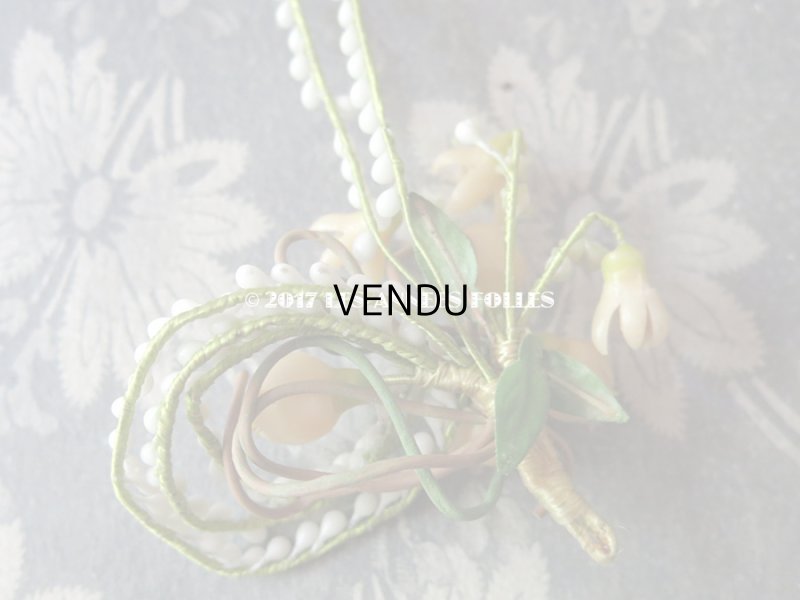 画像9: 1900年代 箱付き アンティーク ワックスフラワーのヘッドリース & ブローチ ウェディング 結婚式 ティアラ オレンジブロッサム