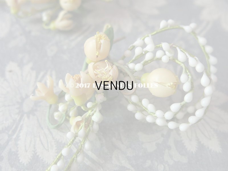 画像6: 1900年代 箱付き アンティーク ワックスフラワーのヘッドリース & ブローチ ウェディング 結婚式 ティアラ オレンジブロッサム