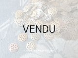 1900年代 アンティーク ゼラチン製 スパンコール 透かし模様 8mm  シャンパンゴールド