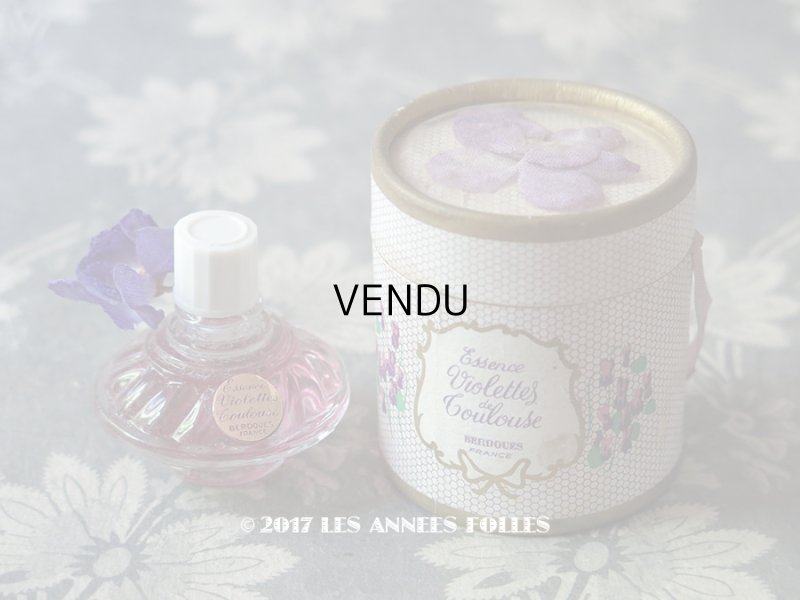 画像1: アンティーク 菫の小さなパフュームボックス＆ボトル ESSENCE VIOLETTE DE TOULOUSE - BERDOUES FRANCE -