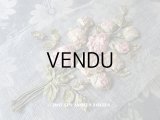 アンティーク ロココ調  薔薇のモチーフ リボン刺繍