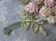 画像2: アンティーク ロココ調  薔薇のモチーフ リボン刺繍 (2)