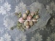画像7: アンティーク ロココ調  薔薇のモチーフ リボン刺繍