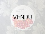 アンティーク 蝶々と紫陽花のパウダーボックスのラベル NOUVELLE POUDRE SIMON - CREME SIMON -