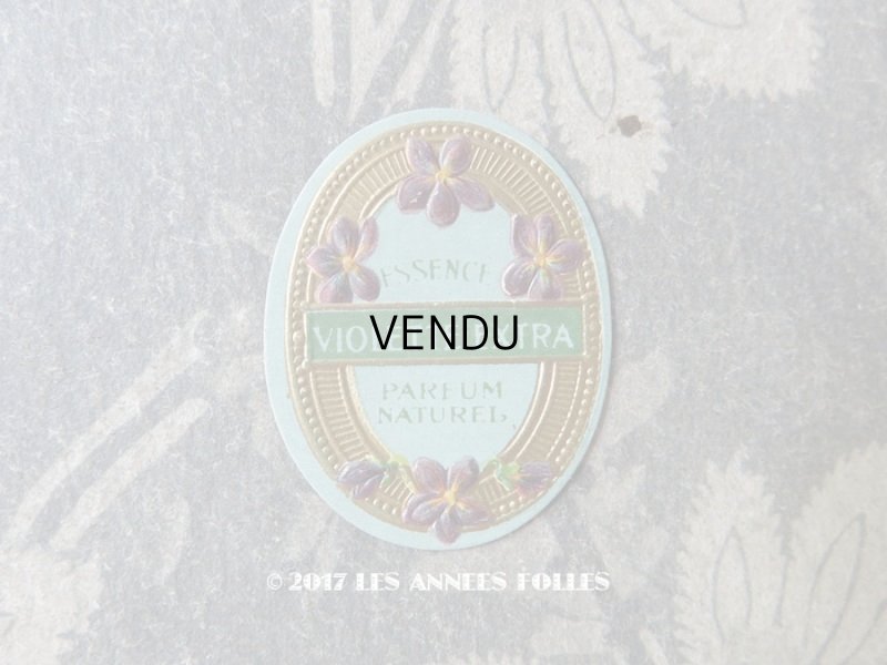 画像1: アンティーク パフュームラベル 菫 ESSENCE VIOLETTE EXTRA PARFUM NATUREL