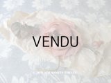 1900年代 アンティーク  薔薇のコサージュ 珊瑚朱色