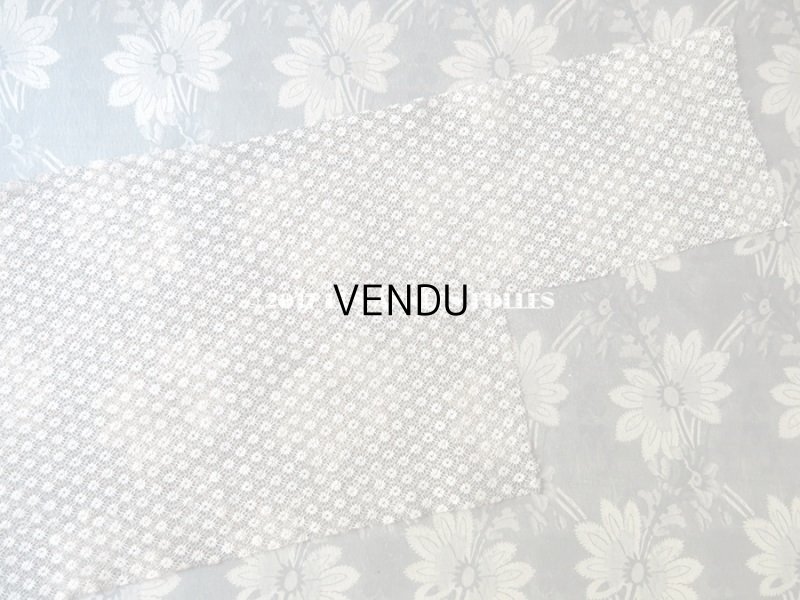 画像6: 1900年代 アンティーク レース 小さな花模様 コットン&メタル糸 17×110cm ドールドレス