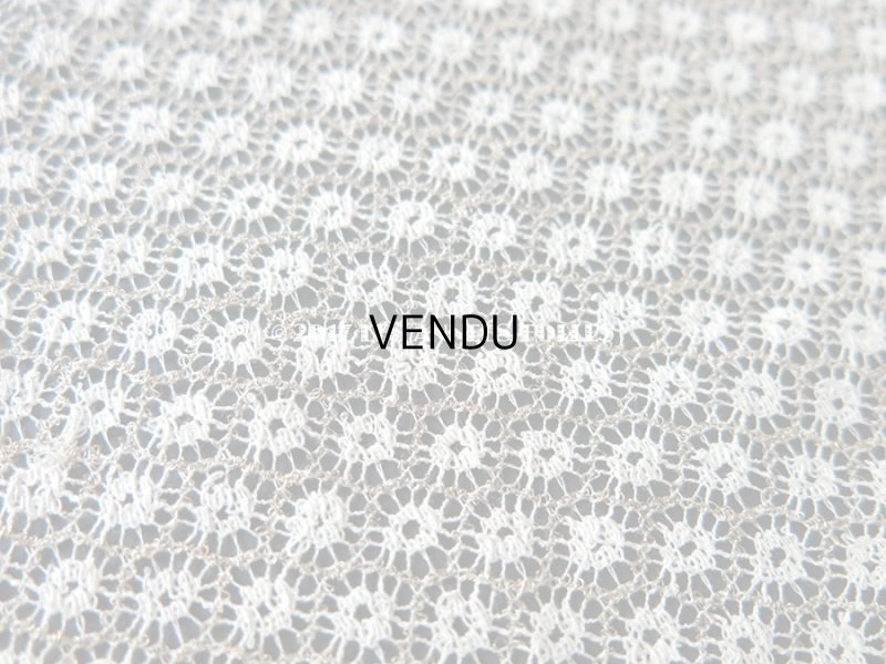 画像5: 1900年代 アンティーク レース 小さな花模様 コットン&メタル糸 17×110cm ドールドレス