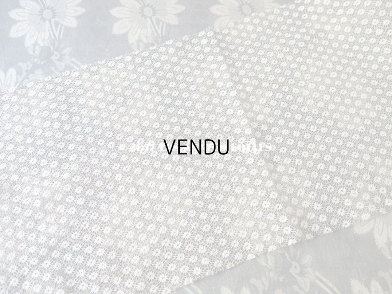 画像3: 1900年代 アンティーク レース 小さな花模様 コットン&メタル糸 17×110cm ドールドレス