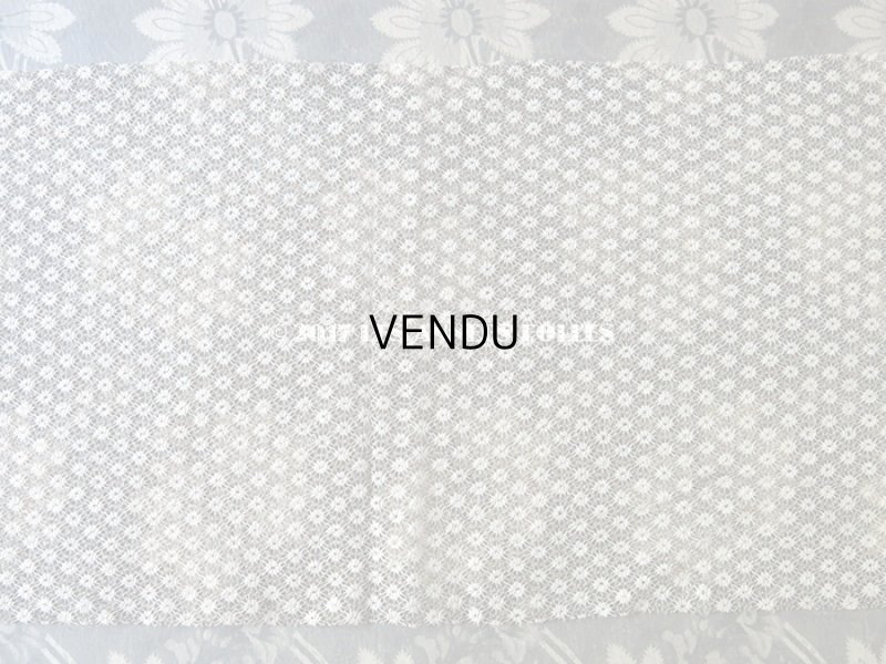 画像4: 1900年代 アンティーク レース 小さな花模様 コットン&メタル糸 17×110cm ドールドレス