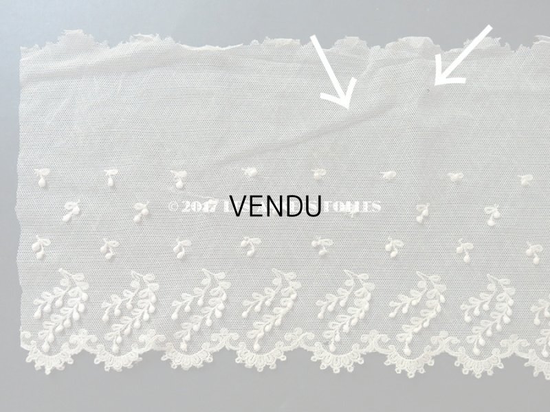 画像5: 1900年代 アンティーク スカラップレース ポンポン付 120cm 