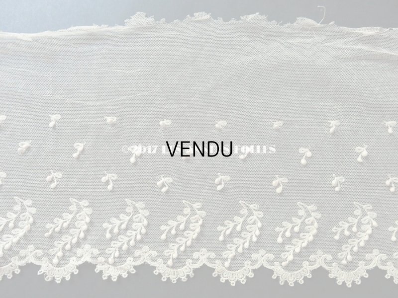 画像8: 1900年代 アンティーク スカラップレース ポンポン付 120cm 