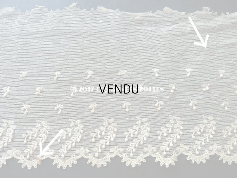 画像6: 1900年代 アンティーク スカラップレース ポンポン付 120cm 