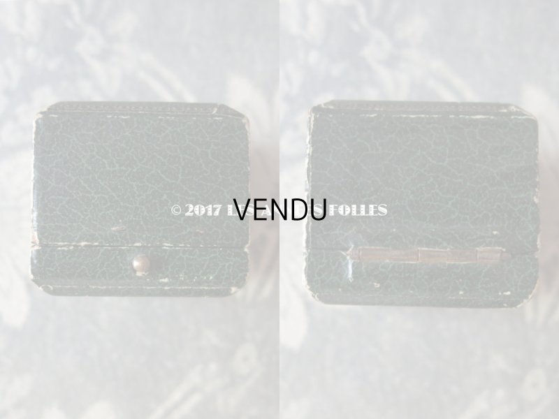 画像8: アンティーク ジュエリーボックス 金彩入り ダークグリーン