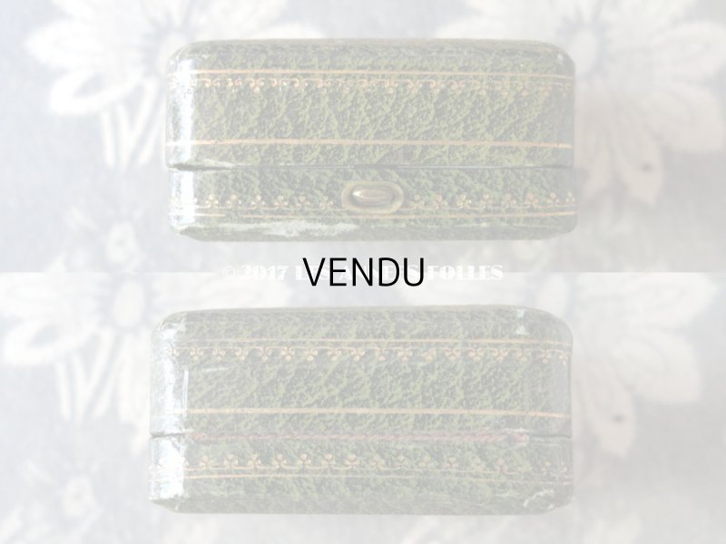 画像6: アンティーク ジュエリーボックス 金彩入り グリーン