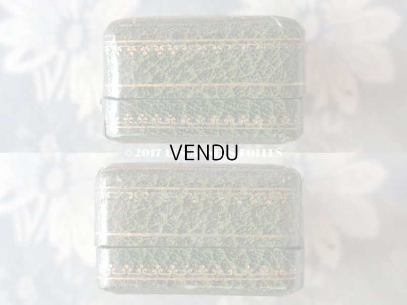 画像7: アンティーク ジュエリーボックス 金彩入り グリーン