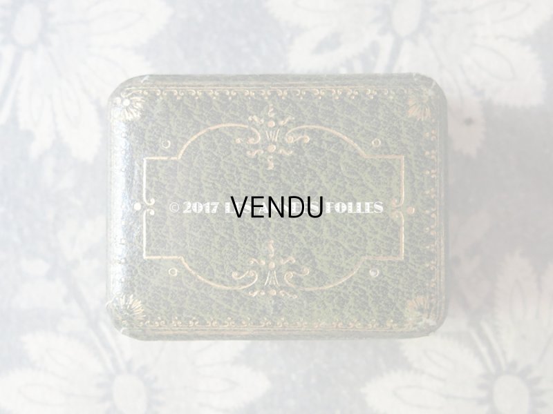 画像4: アンティーク ジュエリーボックス 金彩入り グリーン