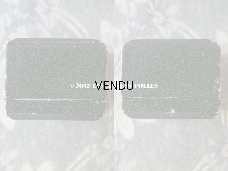 画像9: アンティーク ジュエリーボックス 金彩入り ダークグリーン