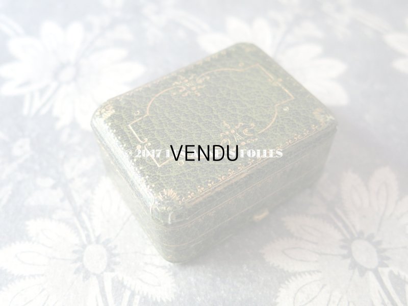 画像3: アンティーク ジュエリーボックス 金彩入り グリーン
