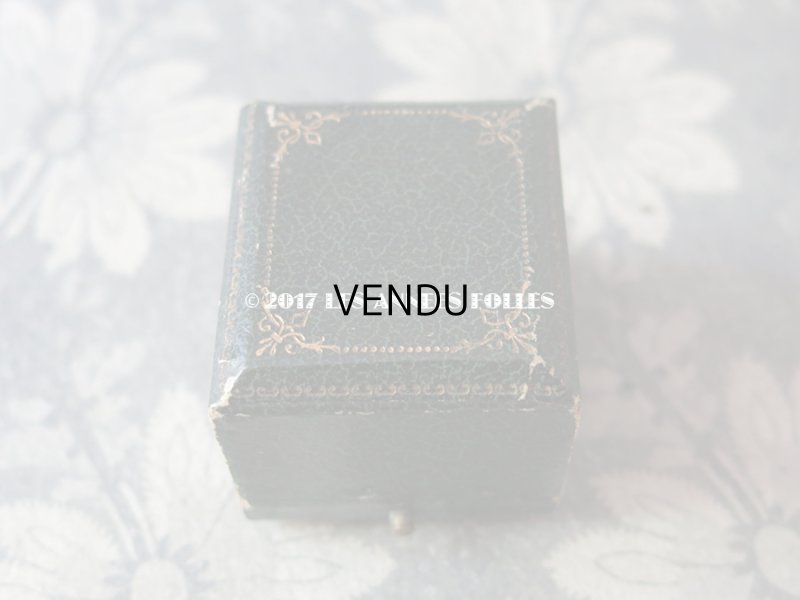 画像3: アンティーク ジュエリーボックス 金彩入り ダークグリーン