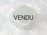アンティーク ジュエリーボックス 銀彩入り グリーン