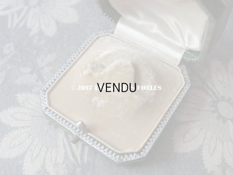 画像8: アンティーク ジュエリーボックス 銀彩入り グリーン