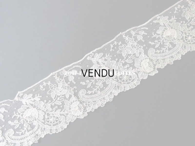 画像4: 19世紀末 未使用 アンティーク ニードルレース ポワンドガーズ 新品同様 『ポワン・ド・ガーズ』『ポワン・ド・ローズ』 260cm