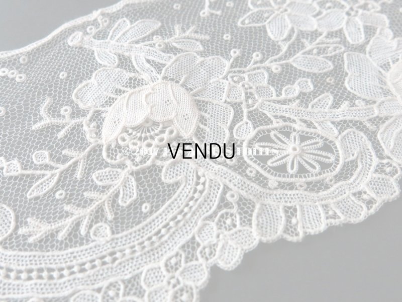 画像6: 19世紀末 未使用 アンティーク ニードルレース ポワンドガーズ 新品同様 『ポワン・ド・ガーズ』『ポワン・ド・ローズ』 260cm