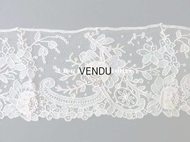 画像3: 19世紀末 未使用 アンティーク ニードルレース ポワンドガーズ 新品同様 『ポワン・ド・ガーズ』『ポワン・ド・ローズ』 260cm