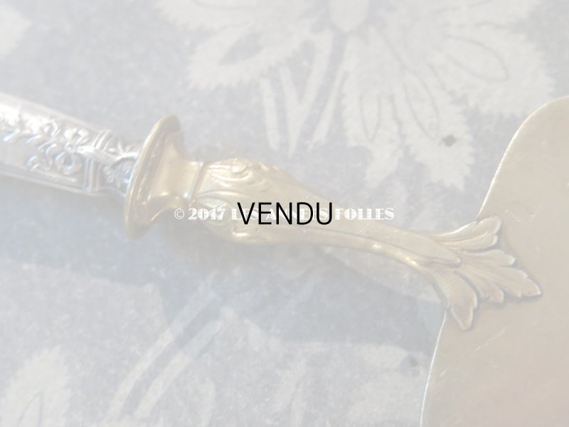 画像4: 1900年代 アンティーク シルバー製 ケーキサーバー リボンのガーランド 