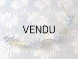 アンティーク ロココ調   スモーキーブルーの小さな花のコサージュ