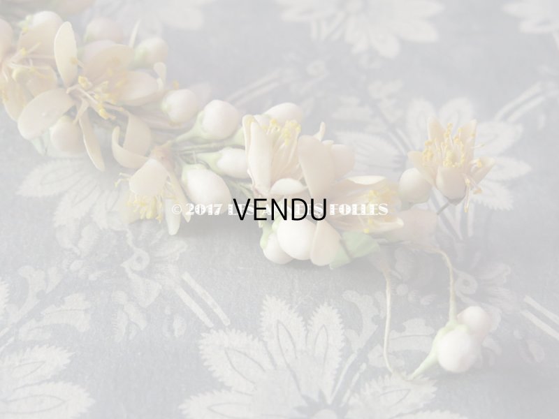 画像15: 1900年代 箱付き アンティーク ワックスフラワーのヘッドリース ウェディング 結婚式 ティアラ オレンジブロッサム