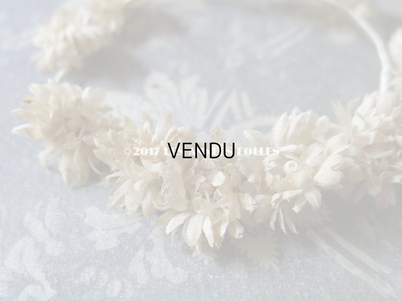 画像7: 19世紀 アンティーク ドール用 布花のヘッドリース