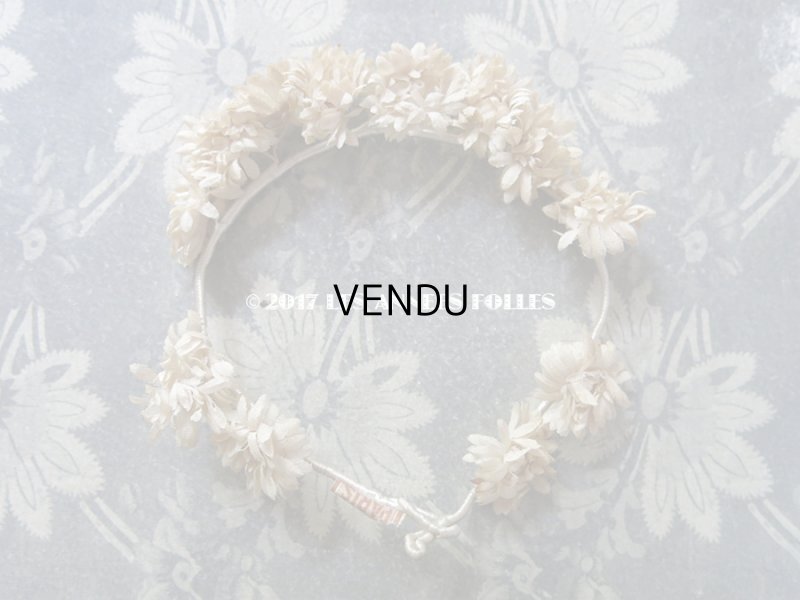 画像4: 19世紀 アンティーク ドール用 布花のヘッドリース