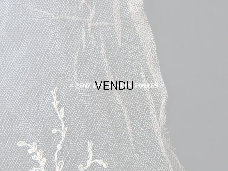 画像11: 1900年代 アンティーク シルク製 レース 花とリーフのガーランド 1m